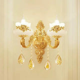 Gold Candelabra Chandelier With Faux Jade Pendulum Light And Curved Arm 2 /