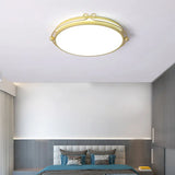 Gold Cartoon Led Flush Mount Ceiling Light Fixture For Bedroom - Acrylic Material / 16’ White