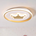 Gold/Coffee Crown & Monkey Led Ceiling Light For Kid’s Bedroom Gold