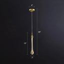 Gold Droplet Crystal Pendant Led Light For Stylish And Modern Living Rooms