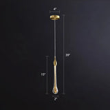 Gold Droplet Crystal Pendant Led Light For Stylish And Modern Living Rooms