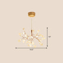 Gold Foliage Pendant Chandelier: Acrylic Simplicity For Dining Room 30 /