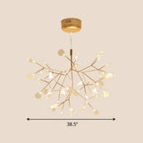 Gold Foliage Pendant Chandelier: Acrylic Simplicity For Dining Room 63 /