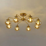 Gold Glass Ceiling Light For Modern Living Room 8 / Amber
