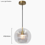 Gold Glass Pendant Light For Contemporary Dining Room Ceiling
