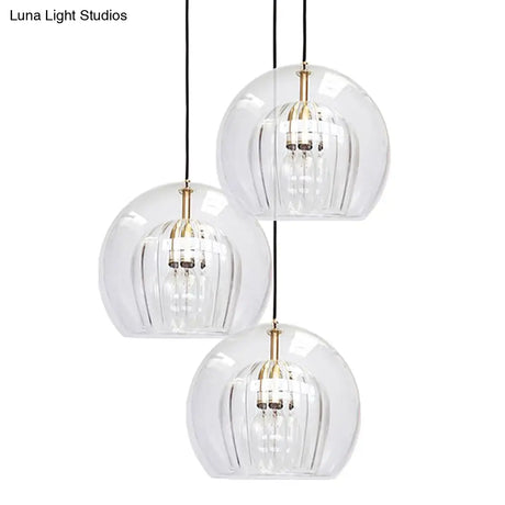Gold Glass Pendant Light For Contemporary Dining Room Ceiling