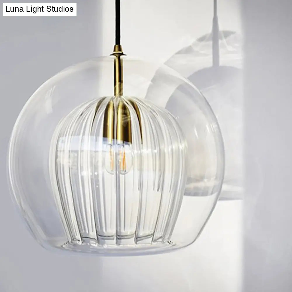 Gold Glass Pendant Light For Contemporary Dining Room Ceiling