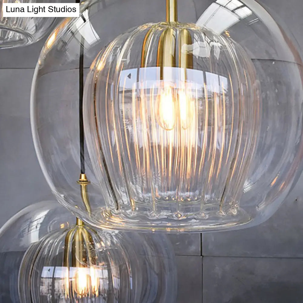 Gold Glass Pendant Light For Contemporary Dining Room Ceiling