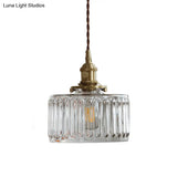 Gold Glass Pendant Light For Restaurant Ceiling From Industrial Drum Collection