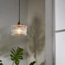 Gold Glass Pendant Light For Restaurant Ceiling From Industrial Drum Collection / B