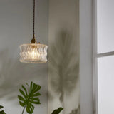 Gold Glass Pendant Light For Restaurant Ceiling From Industrial Drum Collection / B