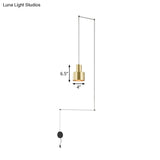 Gold Hand-Grenade Pendant Postmodern Hanging Lamp - For Stylish Bedroom Lighting