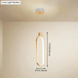 Gold Led Bedroom Pendant Light - Single Head Metal Ceiling Hanging