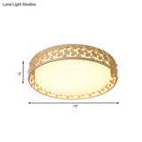 Gold Led Flush Mount Lamp With Acrylic Shade