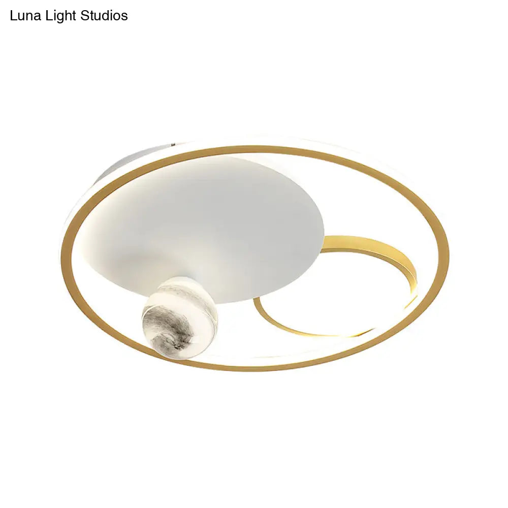 Gold Led Flush Mount Light Fixture For Bedroom - Simplicity And Style