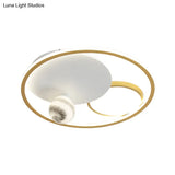 Gold Led Flush Mount Light Fixture For Bedroom - Simplicity And Style