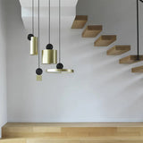 Simplicity Gold Geometric Led Ceiling Light For Dining Room