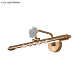 Gold Led Metal Vanity Lamp - Classic Linear Bathroom Sconce Light Fixture Multiple Width Options