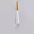 Gold Led Pendant Light: Clear Crystal Glass Waterdrop Suspension Lamp For Dining Room Décor / With