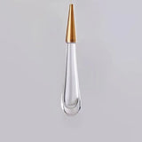 Gold Led Pendant Light: Clear Crystal Glass Waterdrop Suspension Lamp For Dining Room Décor / With