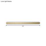 Gold Led Wall Light In Warm/White - Linear Acrylic Mount 12/16/23.5 Wide