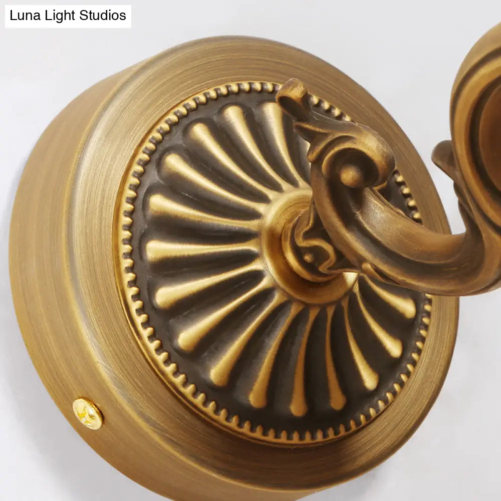 Gold Metal Led Vanity Sconce For Powder Room Wall Lighting With Stick Shape And Simplicity Design