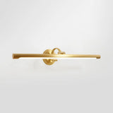 Gold Metal Led Vanity Sconce For Powder Room Wall Lighting With Stick Shape And Simplicity Design /