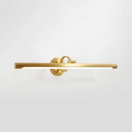 Gold Metal Led Vanity Sconce For Powder Room Wall Lighting With Stick Shape And Simplicity Design /