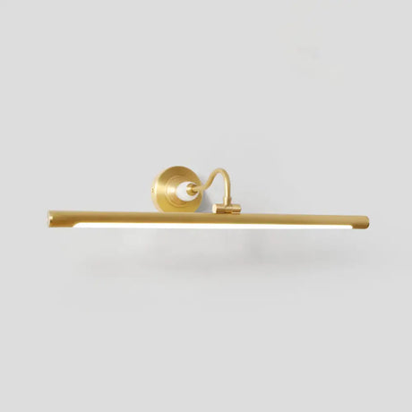Gold Metal Led Vanity Sconce For Powder Room Wall Lighting With Stick Shape And Simplicity Design /