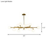 Gold Metal Sputnik Pendant Lighting With White Glass Shades - Modernize Your Living Room 6/9/12