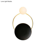 Gold Metal Wall Lamp With Postmodern Design And 1 Light For Living Rooms