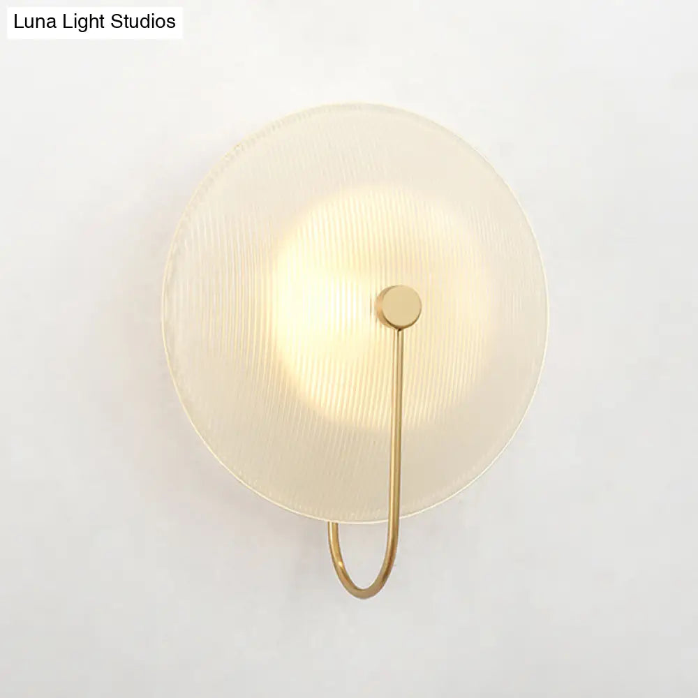 Gold Metal Wall Lamp With Postmodern Design And 1 Light For Living Rooms