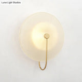 Gold Metal Wall Lamp With Postmodern Design And 1 Light For Living Rooms