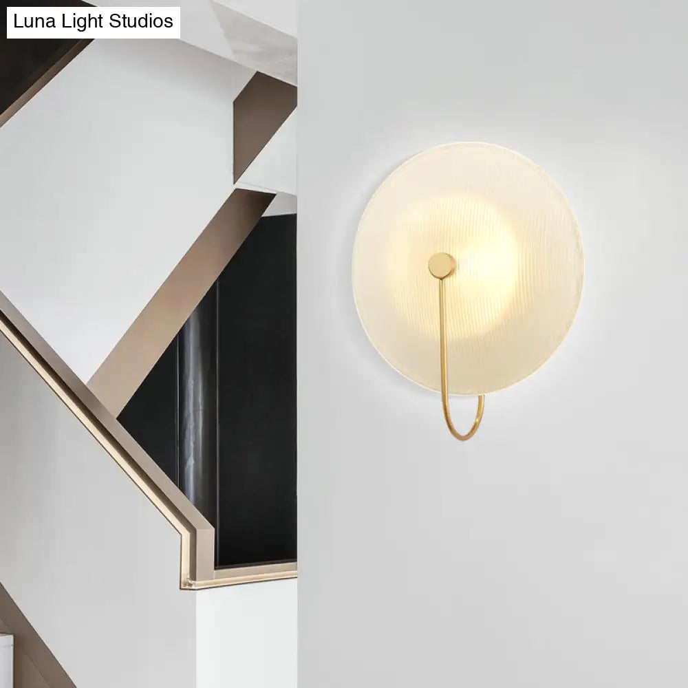 Gold Metal Wall Lamp With Postmodern Design And 1 Light For Living Rooms