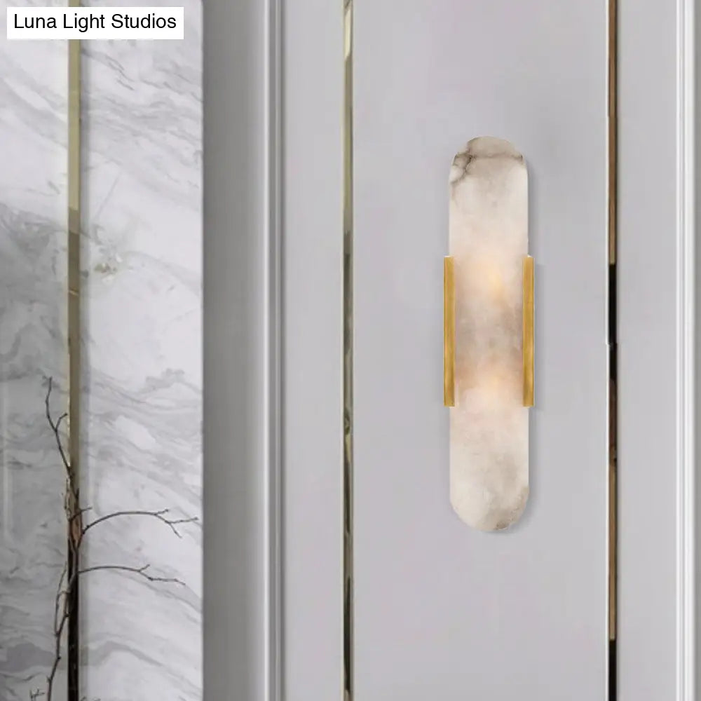 Gold Metal Wall Lamp With Postmodern Design And 1 Light For Living Rooms