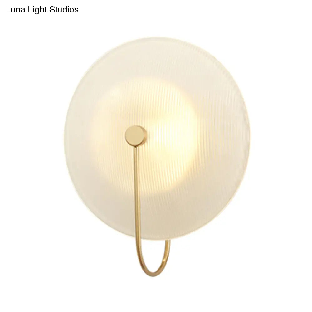 Gold Metal Wall Lamp With Postmodern Design And 1 Light For Living Rooms