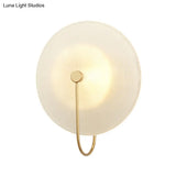 Gold Metal Wall Lamp With Postmodern Design And 1 Light For Living Rooms