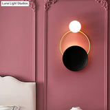 Gold Metal Wall Lamp With Postmodern Design And 1 Light For Living Rooms