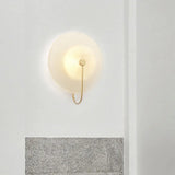 Gold Metal Wall Lamp With Postmodern Design And 1 Light For Living Rooms / G