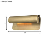 Gold Metal Wall Mounted Sconce Lamp - Luxurious Scrolled Design 1 Light 10/19.5 Wide