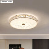 Gold Minimalist Led Ceiling Light With Glass Diffuser For Bedrooms