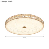 Gold Minimalist Led Ceiling Light With Glass Diffuser For Bedrooms