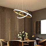 Gold Orbit Hanging Chandelier Acrylic Led Pendant Light Kit 23.5/31.5 Wide / 23.5