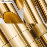Gold Pipe Sconce Led Wall Lamp With Warm/White Light For Hallway