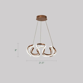 Gold-Plated Led Pendant Lamp: Elegant Acrylic Chandelier Light For Dining Room Gold / White
