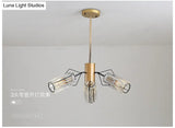 Gold Retro Crystal Chandelier With Cylinder Block Design - Pendant Lamp For Living Room Available In