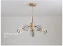 Gold Retro Crystal Chandelier With Cylinder Block Design - Pendant Lamp For Living Room Available In