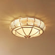 Gold Ripple Glass Flush Mount Lighting: Classic Donut - Shaped Fixture Ideal For Dining Rooms 4 /