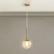 Gold Spherical Glass Pendant Ceiling Light - Modern & Elegant Bedroom Lamp / 5.5’ Linear
