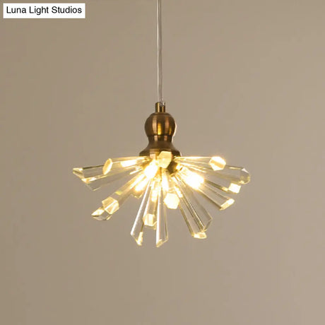 Gold Sputnik Crystal Glass Pendant Lights - 3/6 Modern Heads